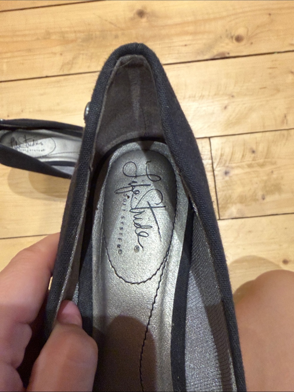 Life Stride Black Wedge Espadrille - Picture 2 of 5